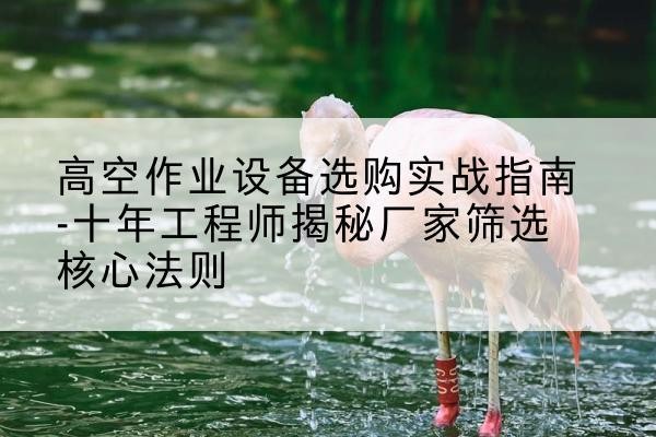 龙华剪叉式升降机厂家-高空作业设备选购实战指南-十年工程师揭秘厂家筛选核心法则
