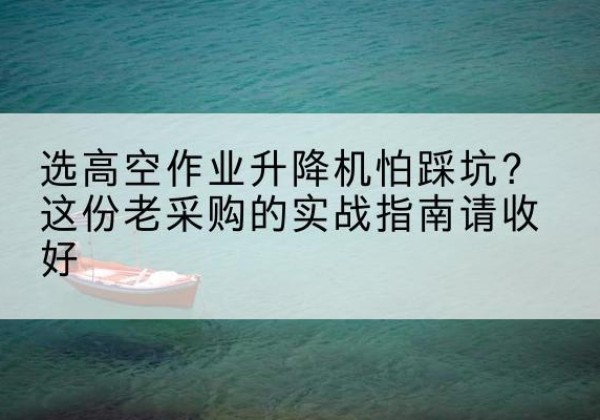 龙华高空作业升降机厂家推荐-选高空作业升降机怕踩坑？这份老采购的实战指南请收好